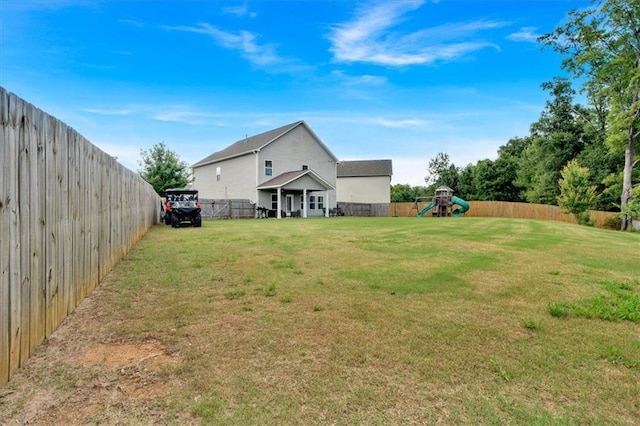7 Wilmer Way, Cartersville, GA 30120 - fenced backyard featuring a playground
