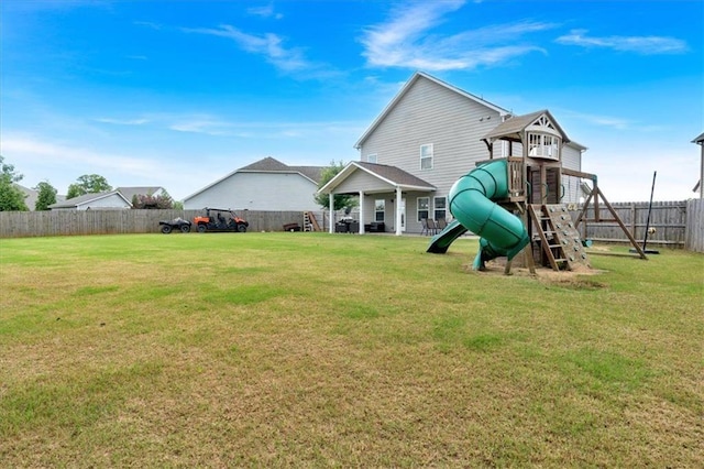7 Wilmer Way, Cartersville, GA 30120 - back of house featuring a fenced backyard and a playground