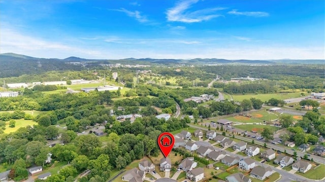 7 Wilmer Way, Cartersville, GA 30120 - aerial view of property and surrounding area with a mountain backdrop