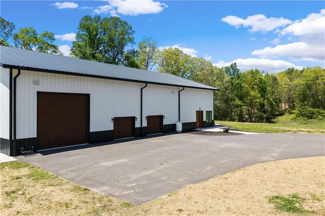 view of outbuilding with a garage