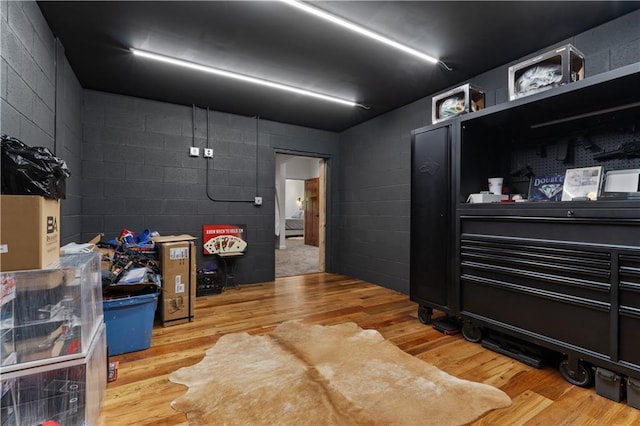 interior space featuring hardwood / wood-style flooring