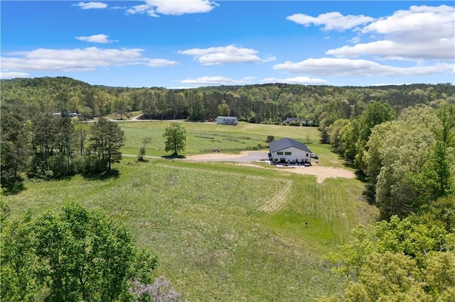 bird's eye view featuring a rural view