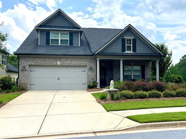 craftsman-style home with a garage