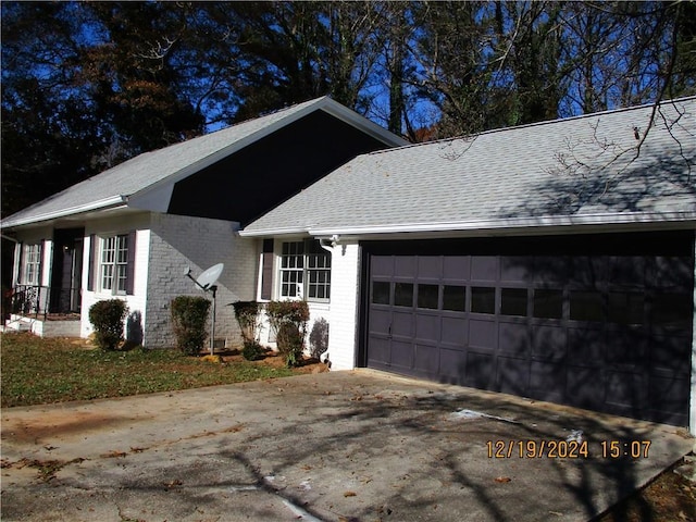 view of home's exterior featuring a garage