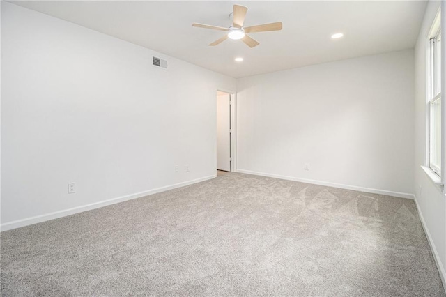 657 Stratford Green Way, Avondale Estates, GA 30002 - carpeted empty room featuring ceiling fan, recessed lighting, and baseboards