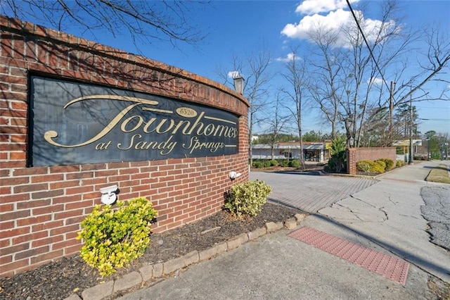 view of community sign