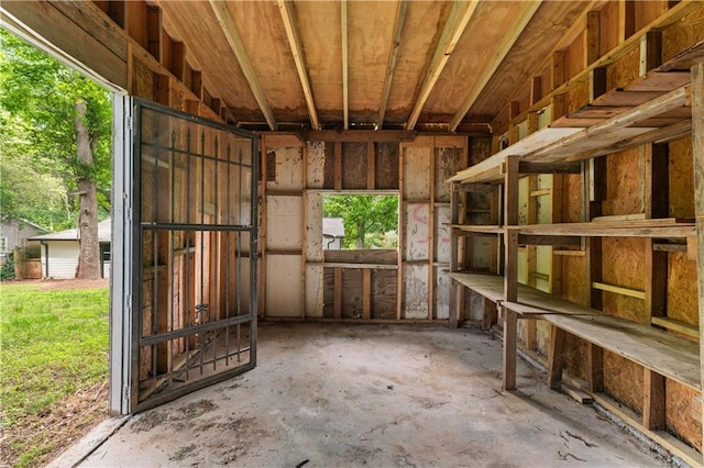 view of storage area