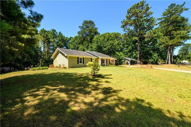 exterior space featuring a yard