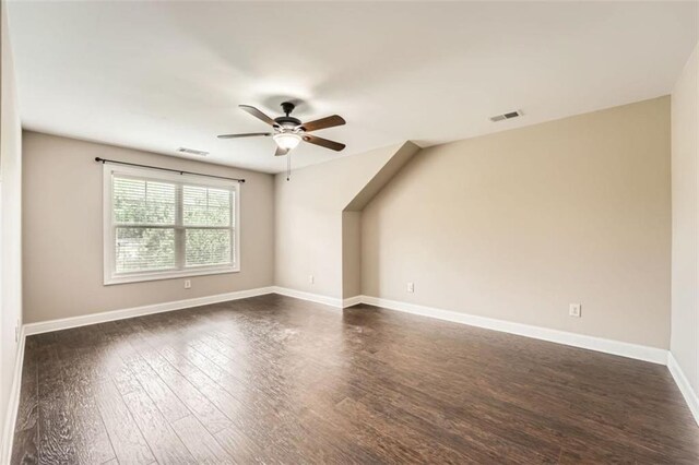 46 Grand Georgian Ct NE, Cartersville, GA 30121 - unfurnished room featuring ceiling fan, dark wood-type flooring, and baseboards