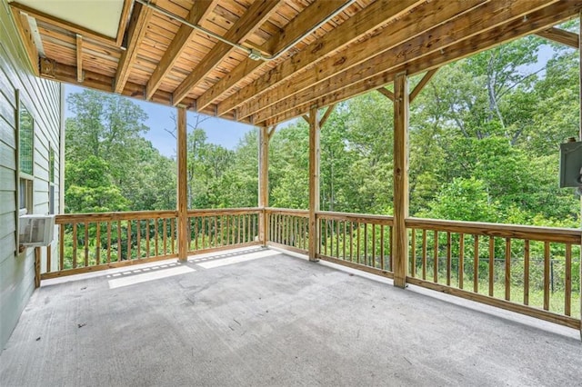 46 Grand Georgian Ct NE, Cartersville, GA 30121 - view of patio / terrace with view of wooded area and cooling unit