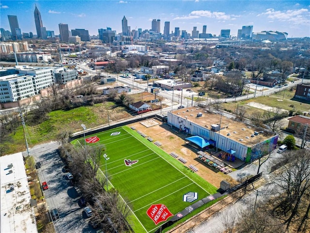 aerial view featuring a view of city