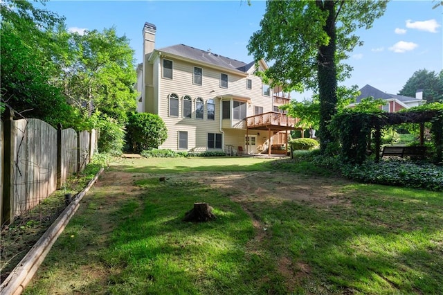 915 Summer Wind Pl, Roswell, GA 30075 - back of property featuring a chimney and a wooden deck