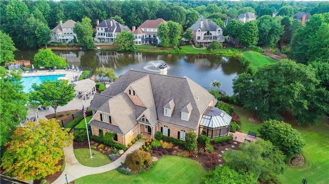 915 Summer Wind Pl, Roswell, GA 30075 - aerial view of residential area with a nearby body of water