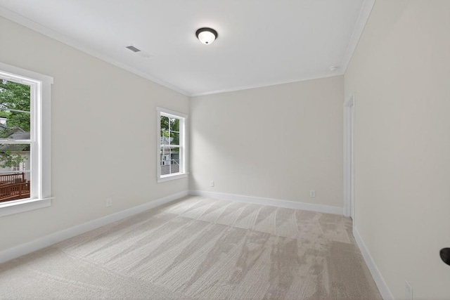 305 Milledge Ave, Monroe, GA 30655 - unfurnished room featuring crown molding, light carpet, and plenty of natural light