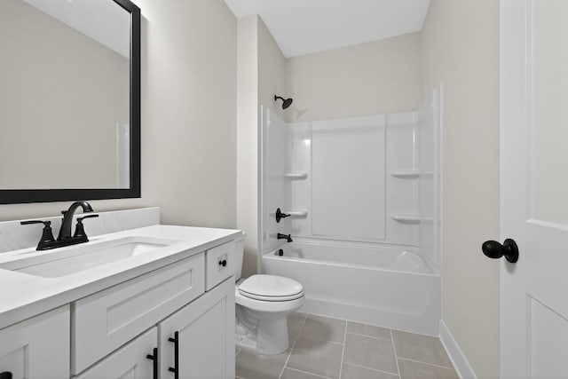 305 Milledge Ave, Monroe, GA 30655 - bathroom with vanity, shower / tub combination, and tile patterned flooring