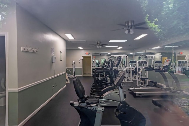 4081 Riverlook Pkwy SE Unit 13, Marietta, GA 30067 - gym with ceiling fan