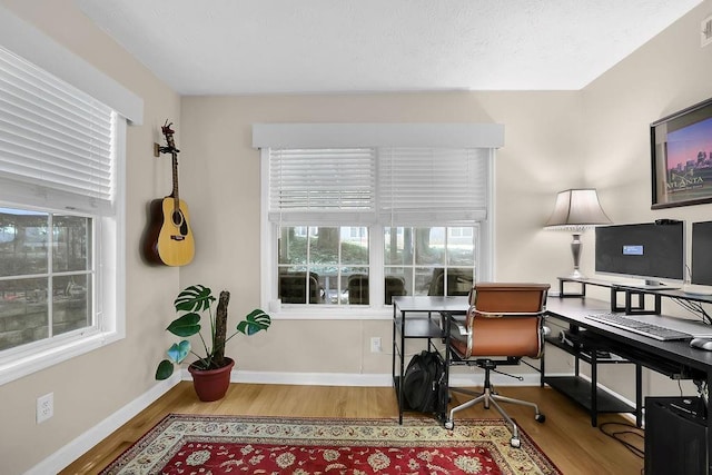 4081 Riverlook Pkwy SE Unit 13, Marietta, GA 30067 - office area featuring wood finished floors and baseboards