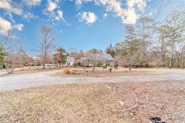 view of yard with driveway