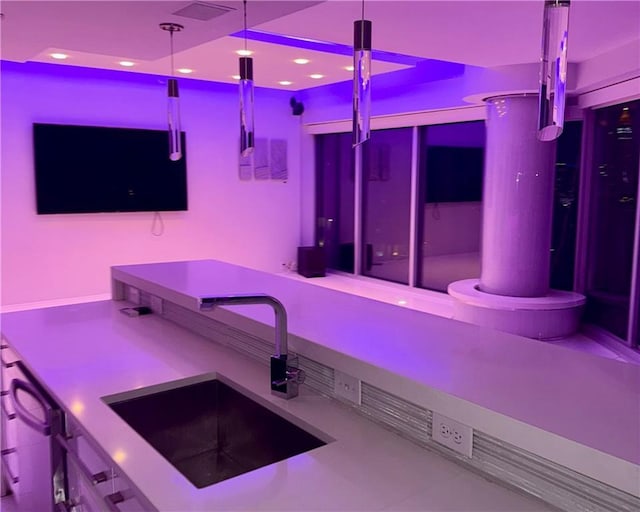 361 17th St NW Unit 2423, Atlanta, GA 30363 - bar area featuring a sink and recessed lighting