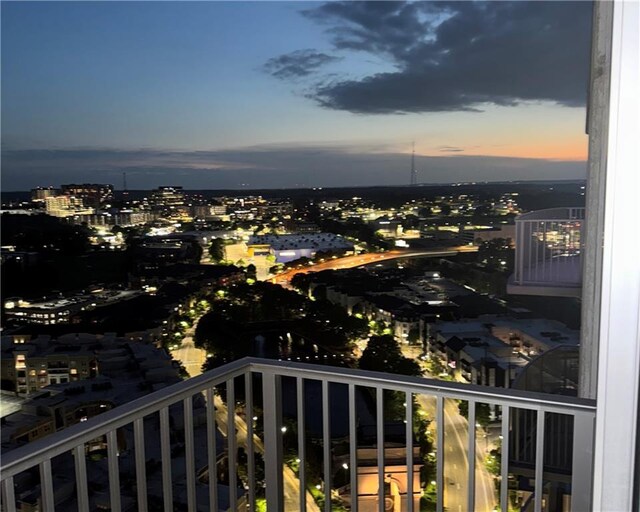361 17th St NW Unit 2423, Atlanta, GA 30363 - balcony at dusk featuring a city view