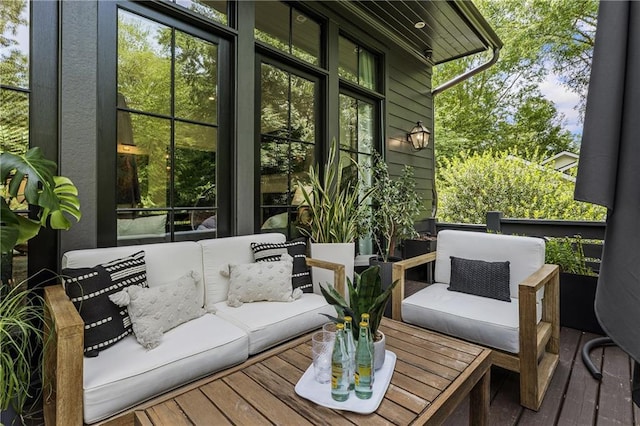 320 Shady Grove Ln, Alpharetta, GA 30009 - sunroom with an outdoor living space and plenty of natural light