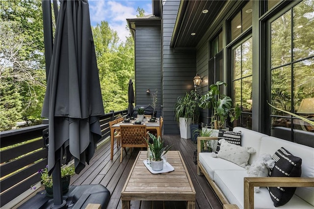 320 Shady Grove Ln, Alpharetta, GA 30009 - view of wooden balcony featuring an outdoor living space and a wooden deck