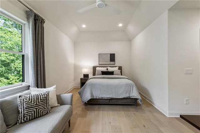 320 Shady Grove Ln, Alpharetta, GA 30009 - bedroom with light wood-style floors, baseboards, recessed lighting, and a ceiling fan
