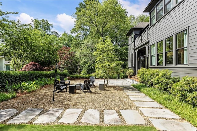 320 Shady Grove Ln, Alpharetta, GA 30009 - view of yard featuring a fire pit