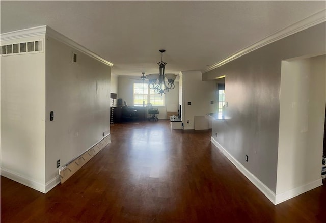 750 Dalrymple Rd Unit G3, Atlanta, GA 30328 - unfurnished dining area featuring crown molding, wood finished floors, baseboards, and a chandelier