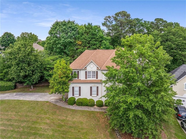 600 Oakmont Hl, Duluth, GA 30097 - view of front of property with stucco siding and a front lawn