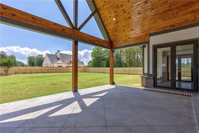 view of patio with french doors