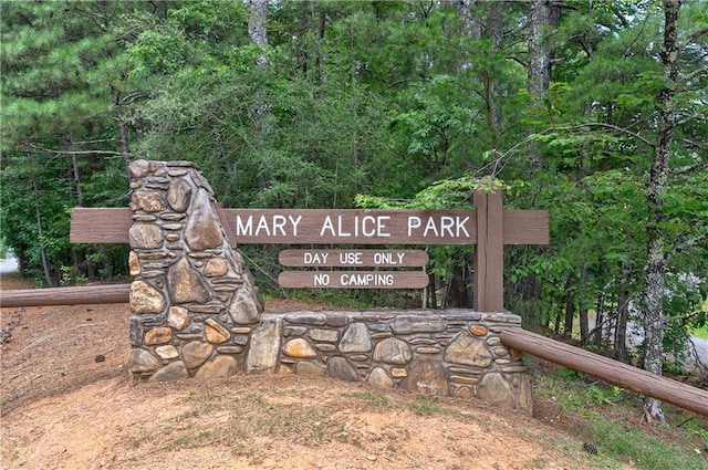 view of community sign