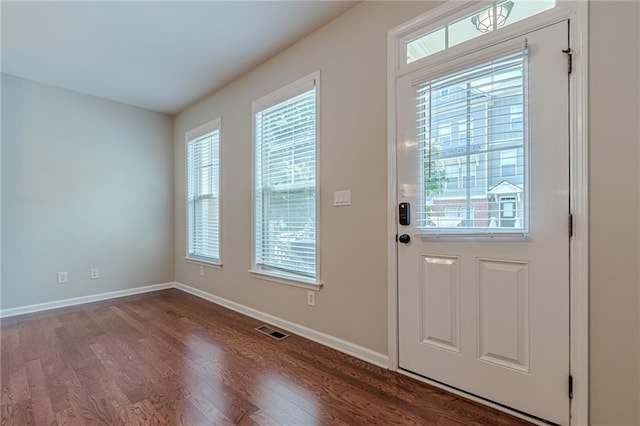 entryway featuring hardwood / wood-style floors