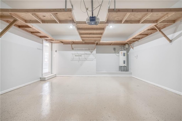 interior space with electric water heater