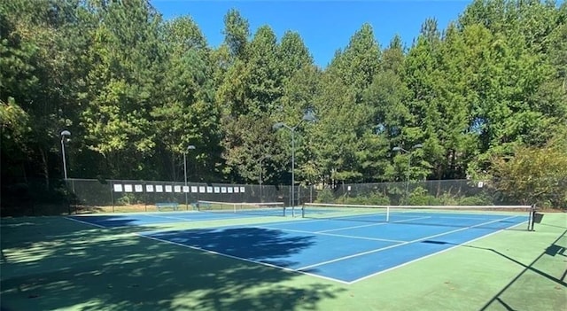 view of tennis court