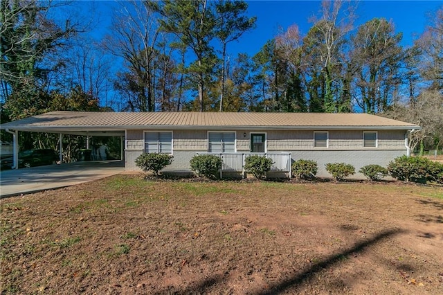 8775 Lee Rd, Lithia Springs, GA 30122 - ranch-style house featuring a carport