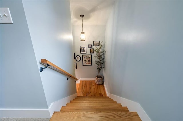 stairs with baseboards