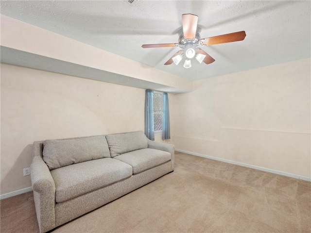 4654 Fox Forrest Dr, Flowery Branch, GA 30542 - sitting room featuring carpet floors, a ceiling fan, and baseboards