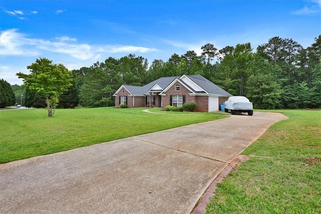 501 Barhams Ridge Dr, Mcdonough, GA 30252 - view of front of property with brick siding, a front lawn, and concrete driveway