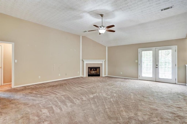 501 Barhams Ridge Dr, Mcdonough, GA 30252 - unfurnished living room with baseboards, a ceiling fan, visible vents, and carpet