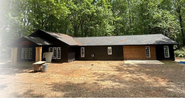 view of single story home