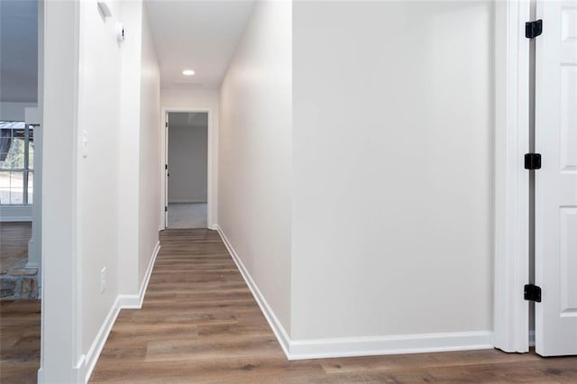 hall featuring hardwood / wood-style flooring