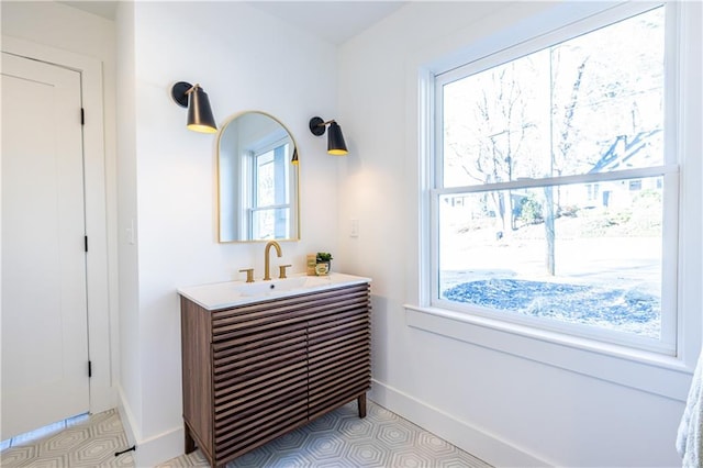 bathroom featuring vanity