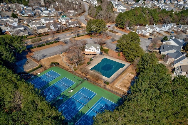 aerial view of residential area