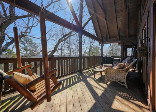 view of wooden terrace