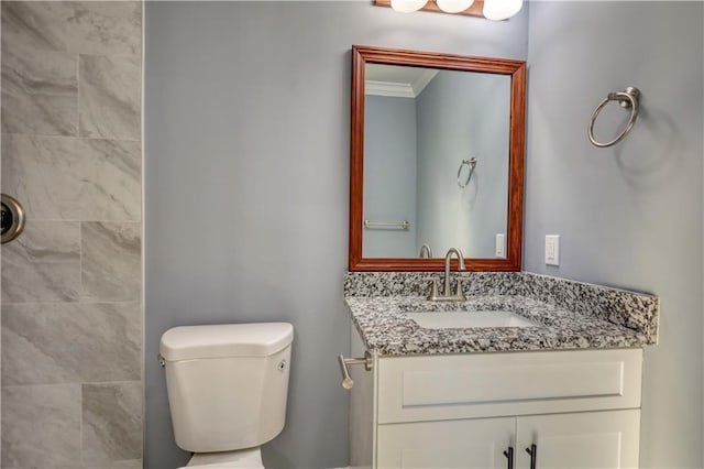 bathroom with toilet and vanity