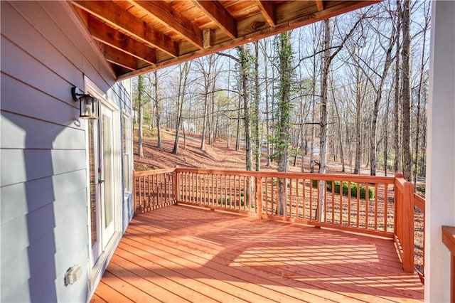 view of wooden terrace