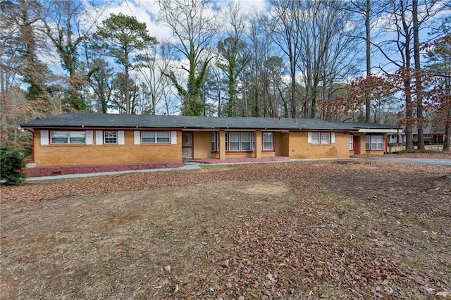 view of ranch-style home