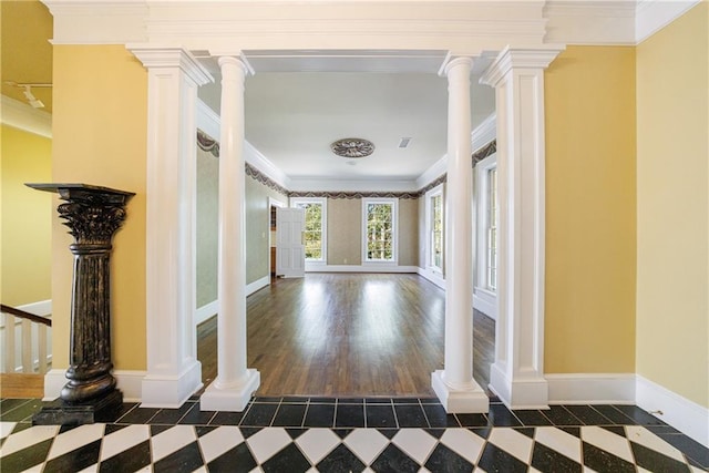 foyer entrance with ornamental molding