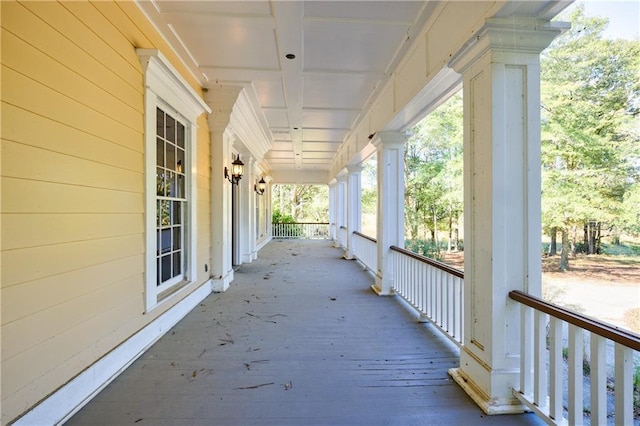 exterior space featuring covered porch